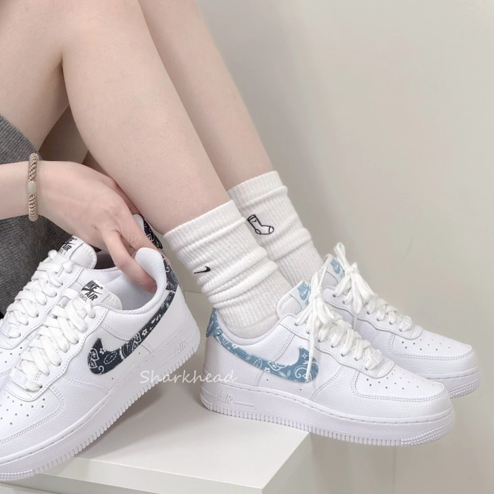 Nike Air Force 1 Low 變形蟲 水藍 黑白 DH4406-100 101-細節圖9