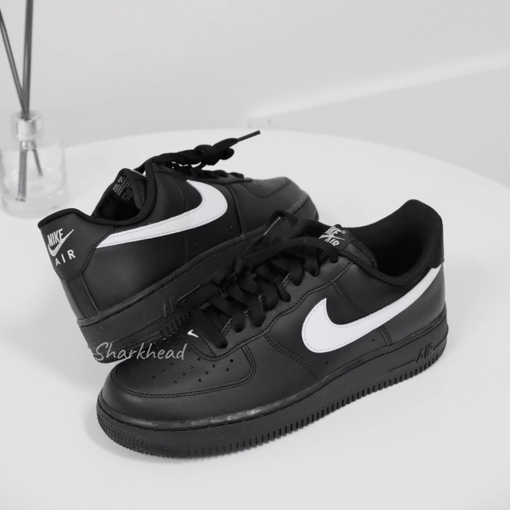 Nike Air Force 1 黑白 黑武士 FZ0627-010 皮革-細節圖7