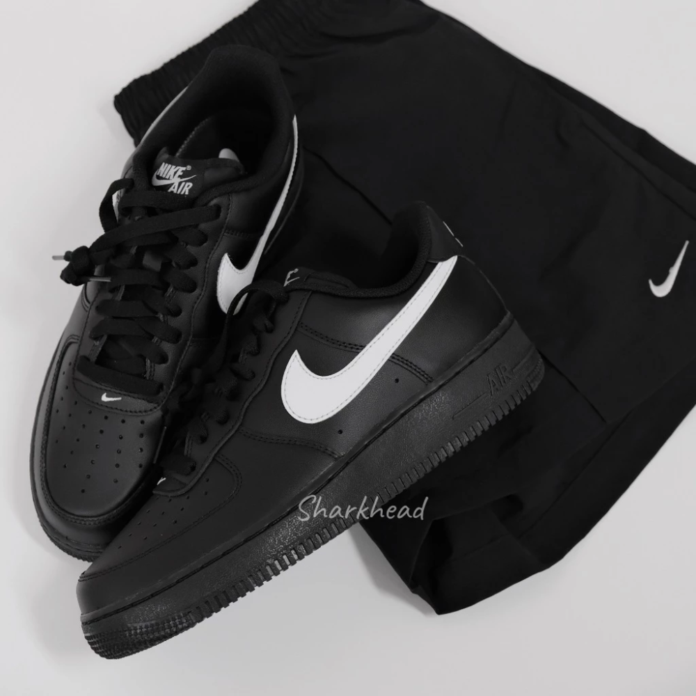 Nike Air Force 1 黑白 黑武士 FZ0627-010 皮革-細節圖8