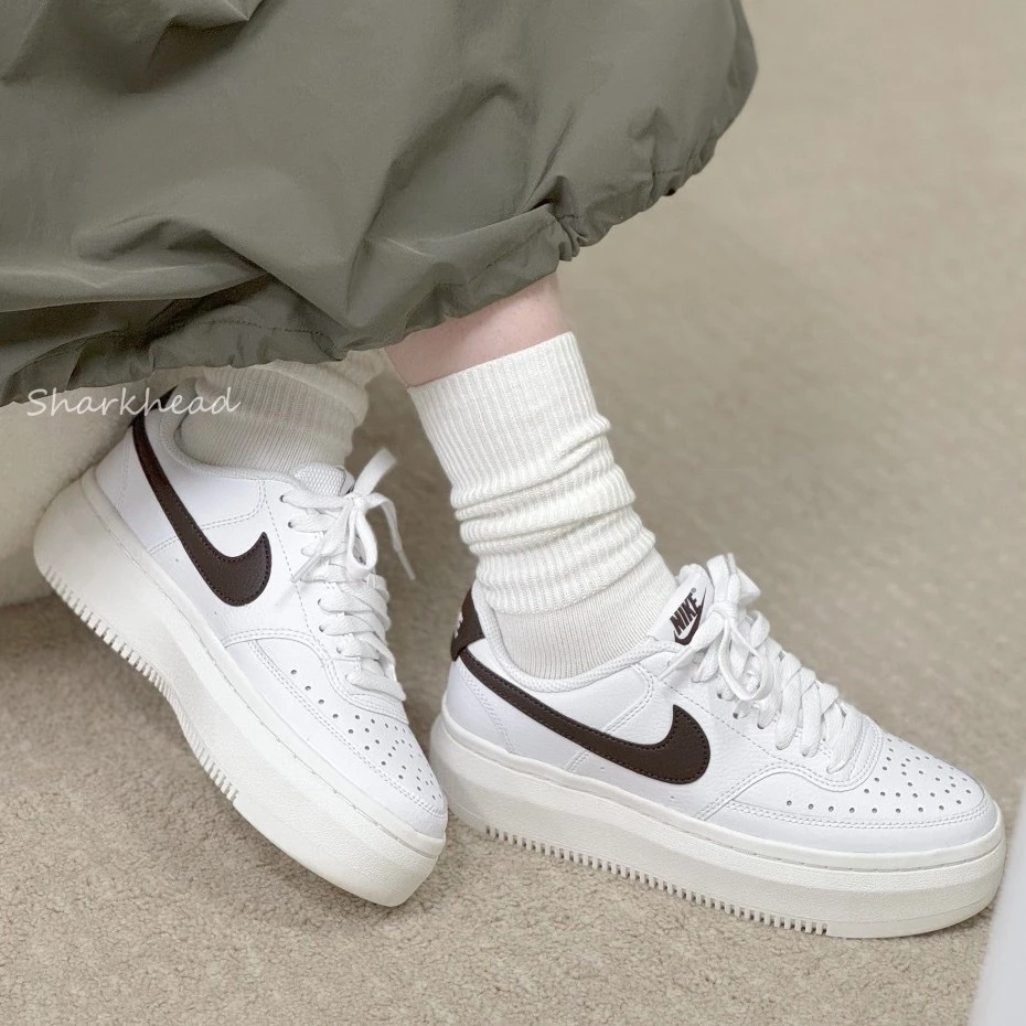 Nike Court Vision 厚底 小白鞋 Force 深藍 白 DM0113-100-細節圖4