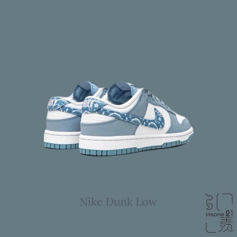 NIKE DUNK LOW ＂BLUE PAISLEY＂復古藍白腰果花變形蟲 DH4401-101-細節圖3