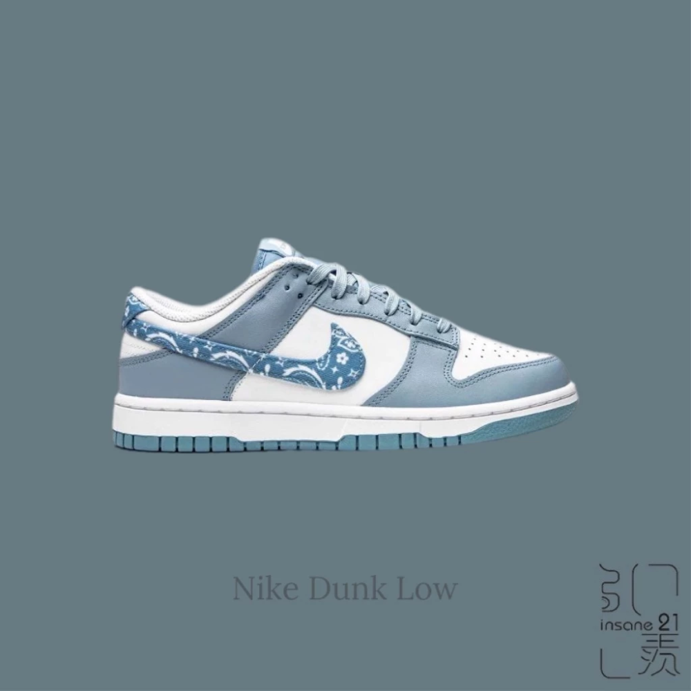 NIKE DUNK LOW ＂BLUE PAISLEY＂復古藍白腰果花變形蟲 DH4401-101-規格圖6