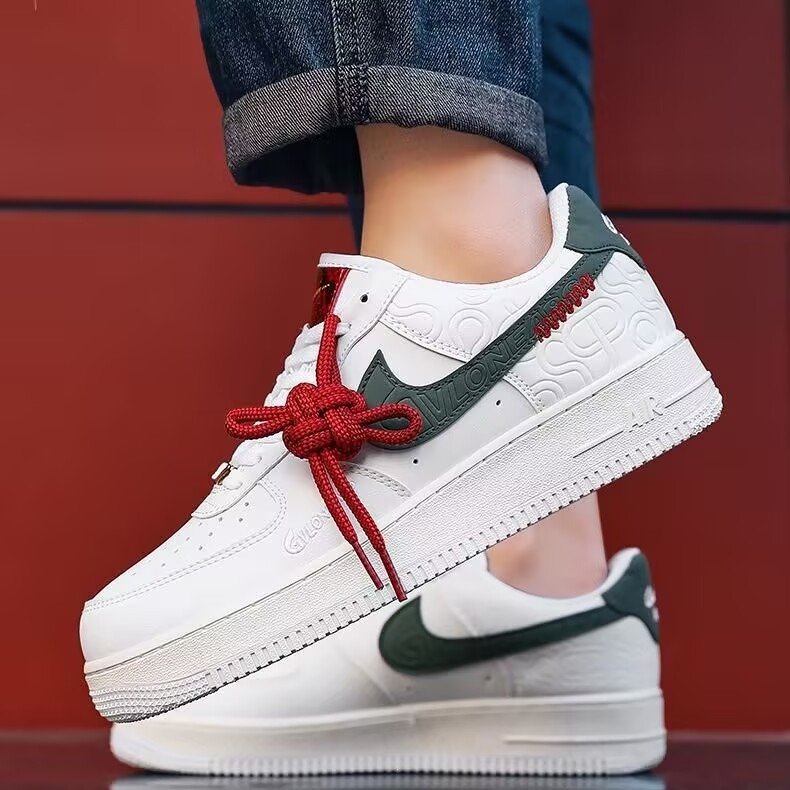 NIKE AIR FORCE 1 LOW 蛇年限定 白綠 蛇鱗 休閒鞋 男鞋 節慶 過年 HV5979-130-細節圖2