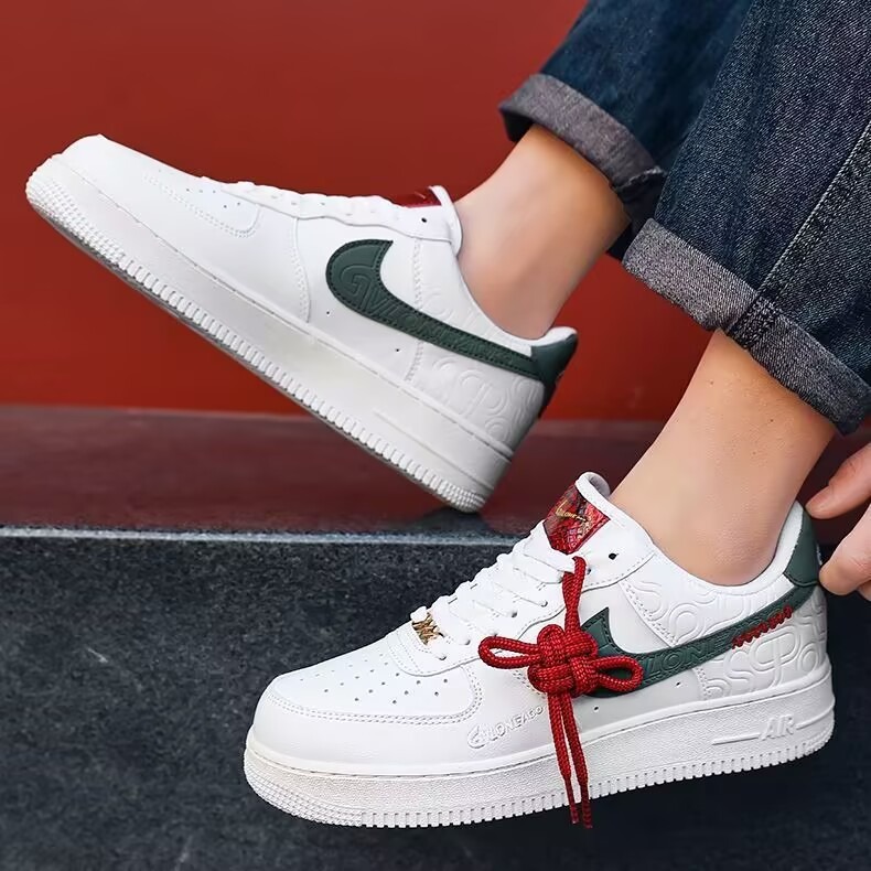 NIKE AIR FORCE 1 LOW 蛇年限定 白綠 蛇鱗 休閒鞋 男鞋 節慶 過年 HV5979-130-規格圖7
