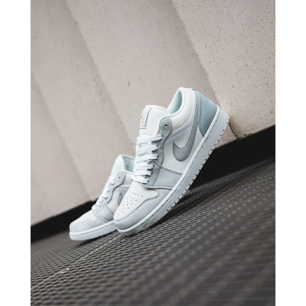 Air Jordan 1 Low PARIS 巴黎 灰藍 麂皮 天空藍 CV3043-100-細節圖2