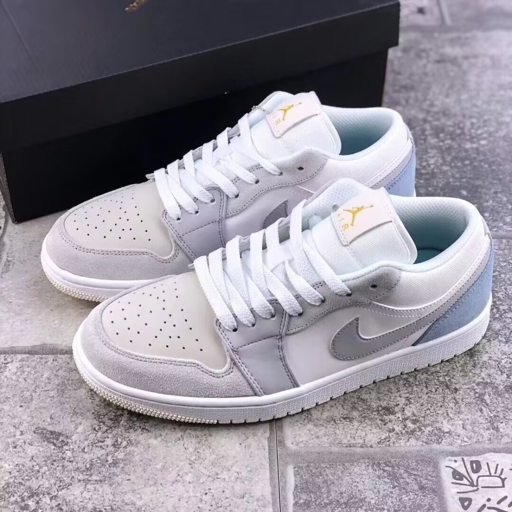 Air Jordan 1 Low PARIS 巴黎 灰藍 麂皮 天空藍 CV3043-100-規格圖8