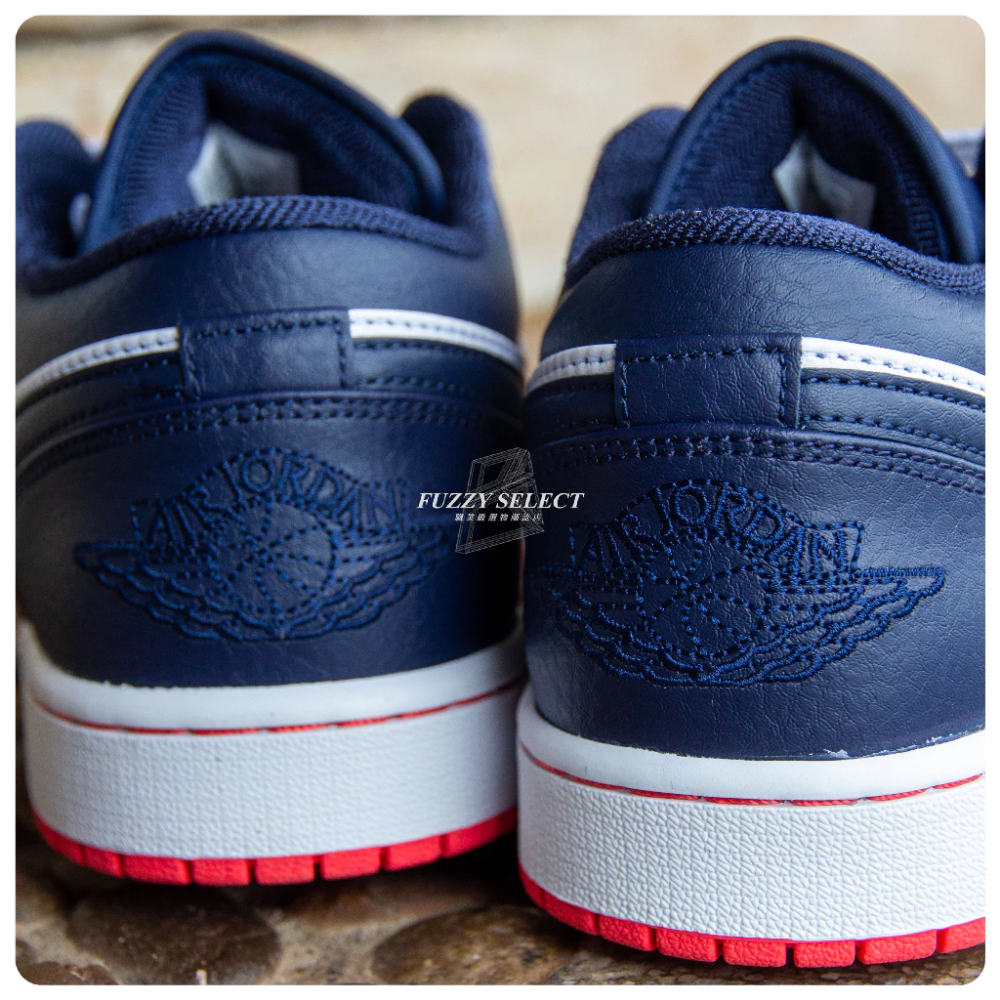 Air Jordan 1 Low Ember Glow 黑曜石藍 午夜藍 紅底 553558-481-細節圖10