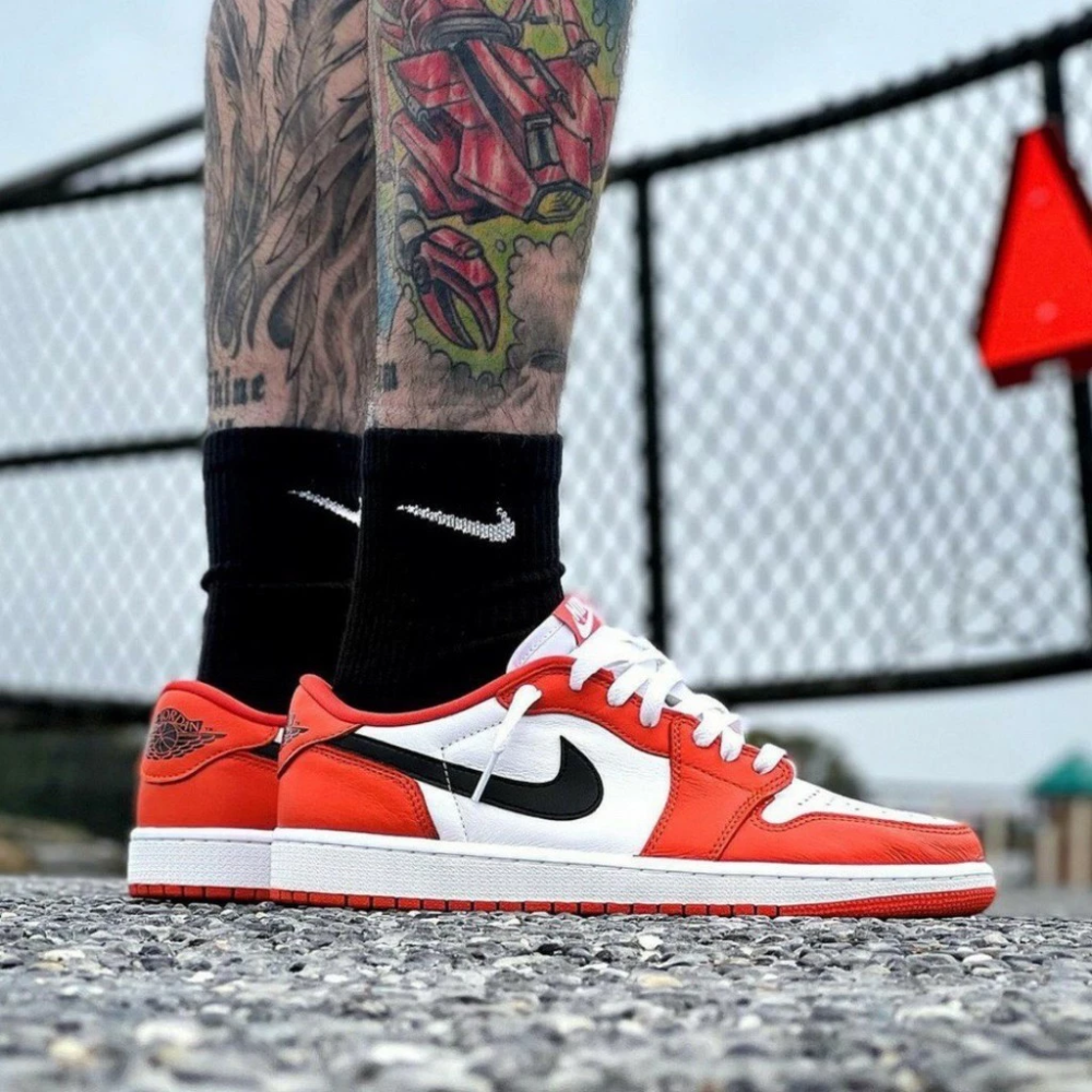 Air Jordan 1 Low OG 白橙 白橘 扣碎 CZ0790-801 CZ0775-801-細節圖2