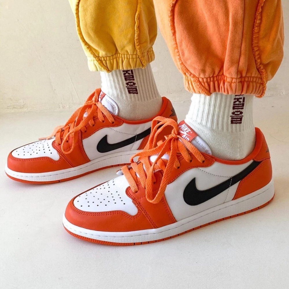 Air Jordan 1 Low OG 白橙 白橘 扣碎 CZ0790-801 CZ0775-801-細節圖4