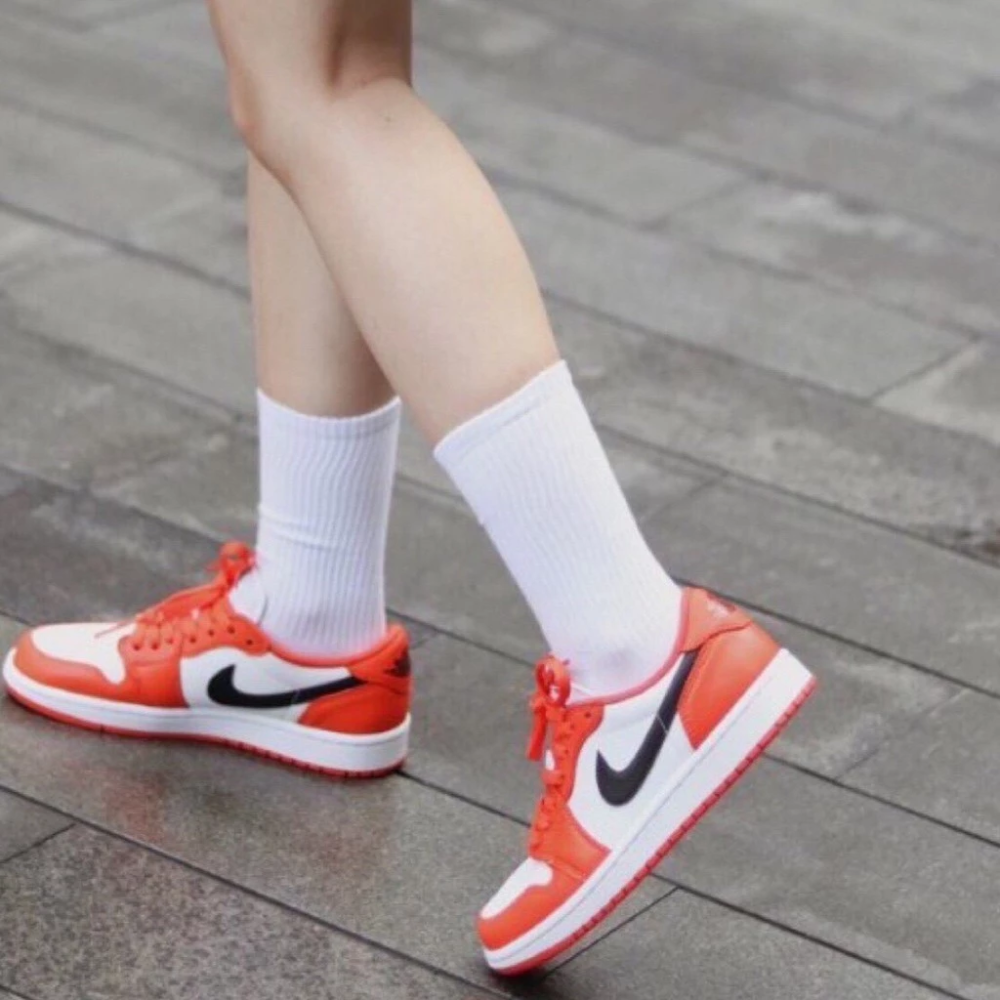 Air Jordan 1 Low OG 白橙 白橘 扣碎 CZ0790-801 CZ0775-801-細節圖5