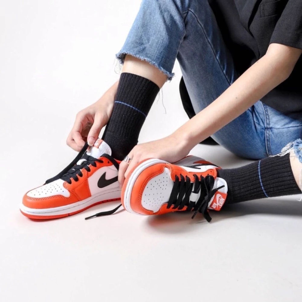 Air Jordan 1 Low OG 白橙 白橘 扣碎 CZ0790-801 CZ0775-801-細節圖7