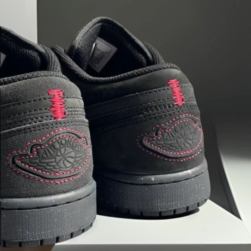 Air Jordan 1 Low SE Craft 黑魂 黑霧 黑麂皮 黑 FD8635-001-細節圖4