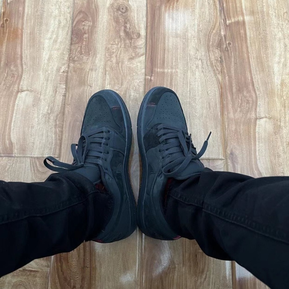 Air Jordan 1 Low SE Craft 黑魂 黑霧 黑麂皮 黑 FD8635-001-細節圖7