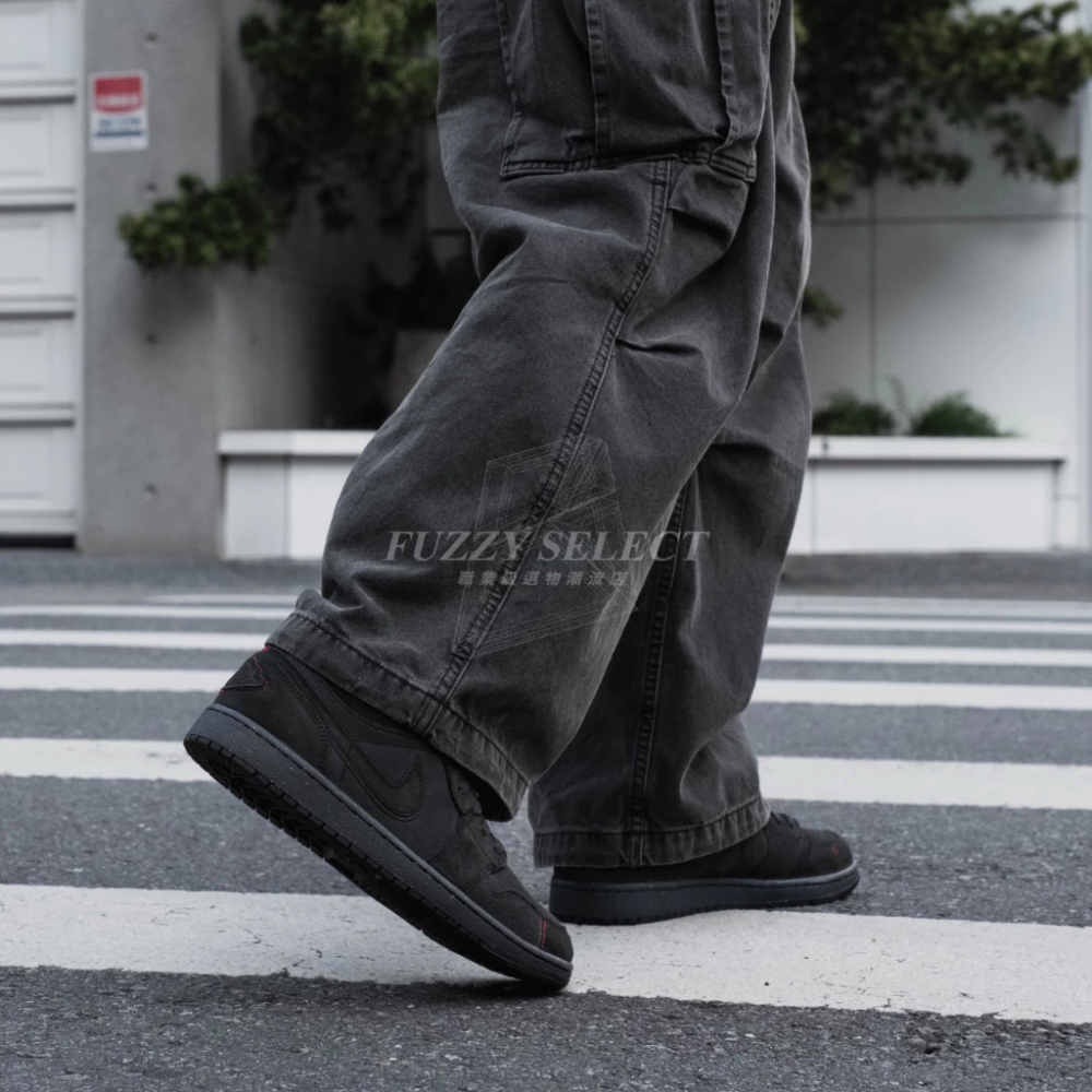 Air Jordan 1 Low SE Craft 黑魂 黑霧 黑麂皮 黑 FD8635-001-細節圖2