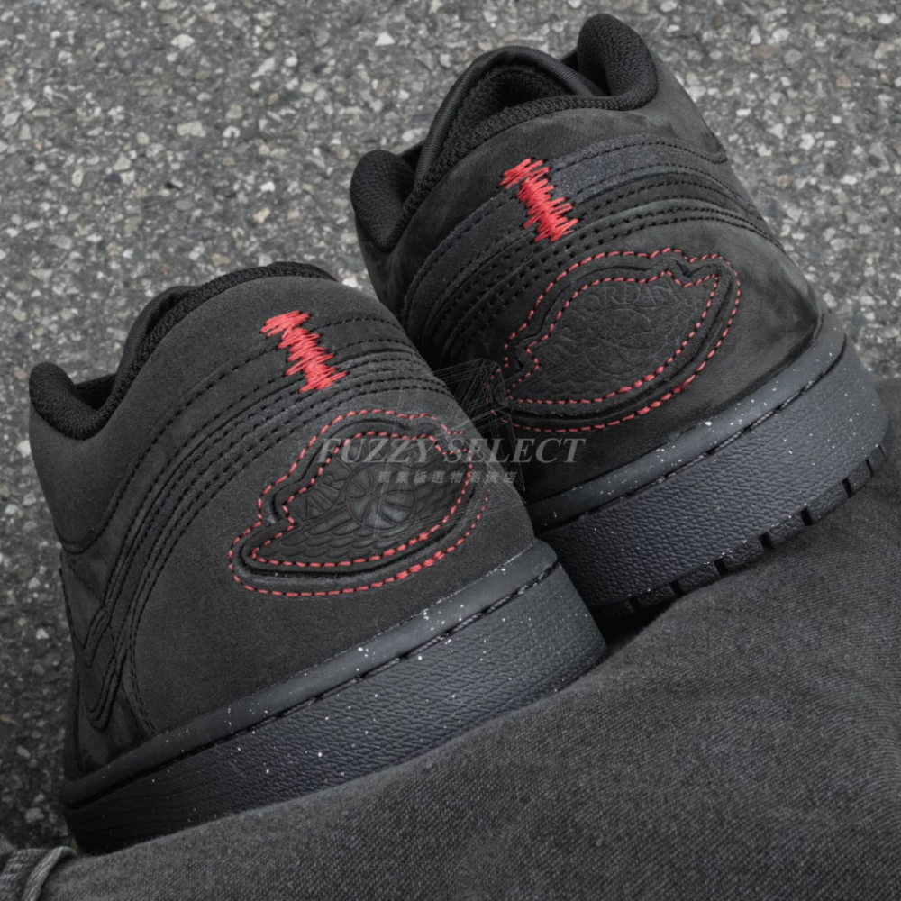 Air Jordan 1 Low SE Craft 黑魂 黑霧 黑麂皮 黑 FD8635-001-細節圖8