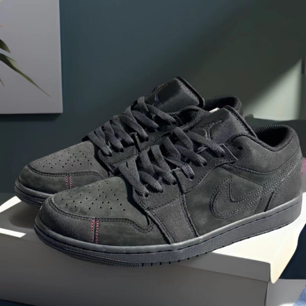 Air Jordan 1 Low SE Craft 黑魂 黑霧 黑麂皮 黑 FD8635-001-規格圖7