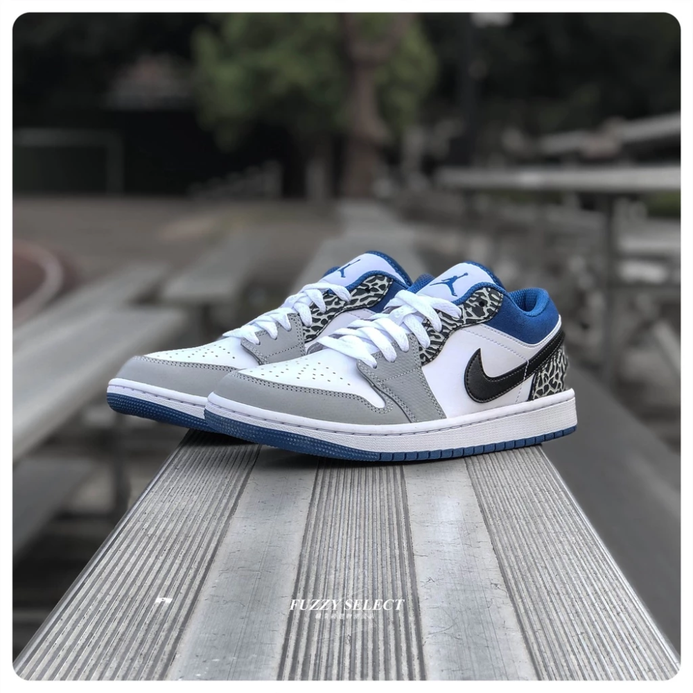 Air Jordan 1 Low SE True Blue 灰藍 爆裂紋 DM1199-140-細節圖2