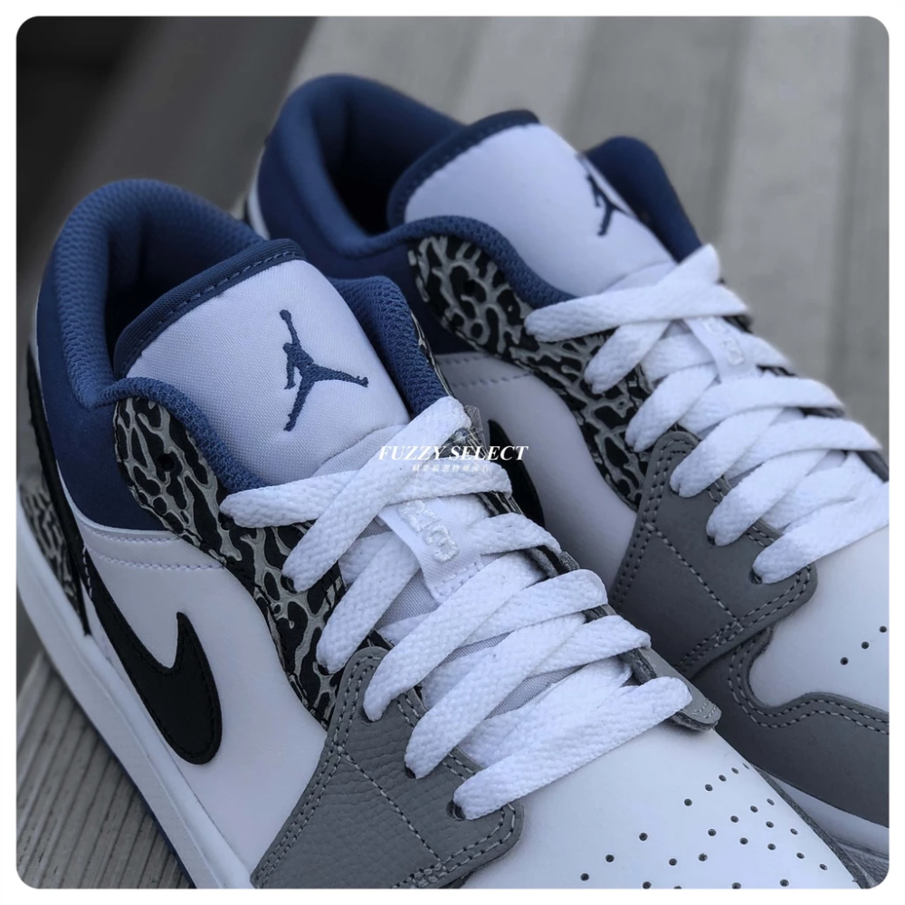 Air Jordan 1 Low SE True Blue 灰藍 爆裂紋 DM1199-140-細節圖3
