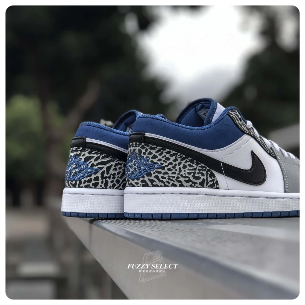 Air Jordan 1 Low SE True Blue 灰藍 爆裂紋 DM1199-140-細節圖4