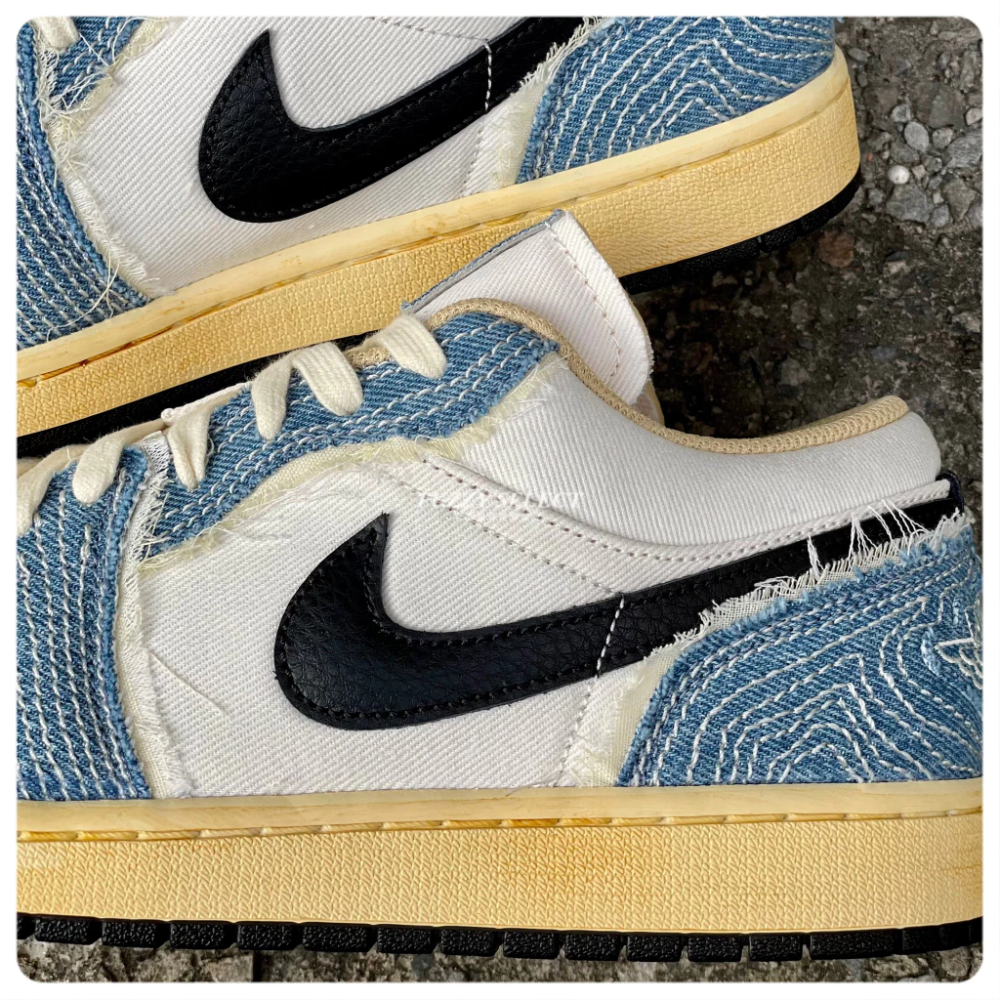 Air Jordan 1 Low Sashiko 仿舊 車縫線 牛仔布 丹寧 FN7670-493-細節圖5