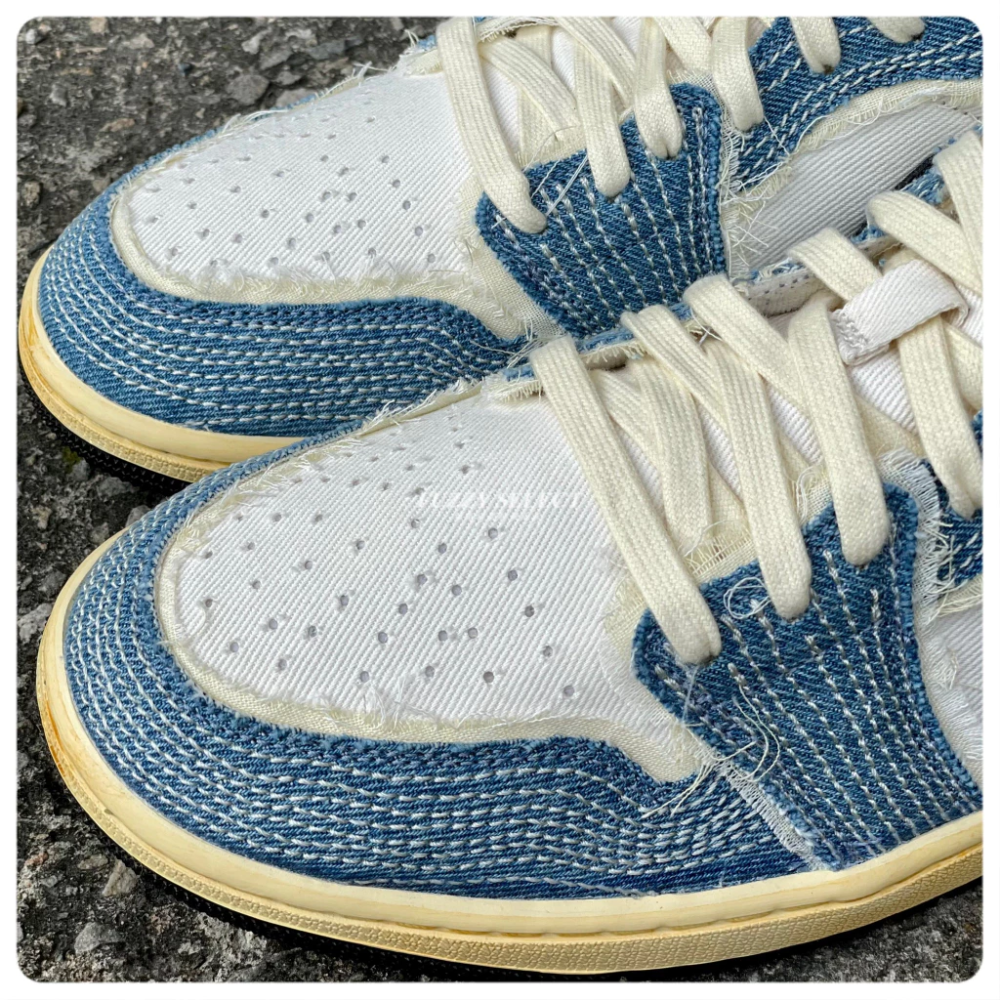 Air Jordan 1 Low Sashiko 仿舊 車縫線 牛仔布 丹寧 FN7670-493-細節圖6