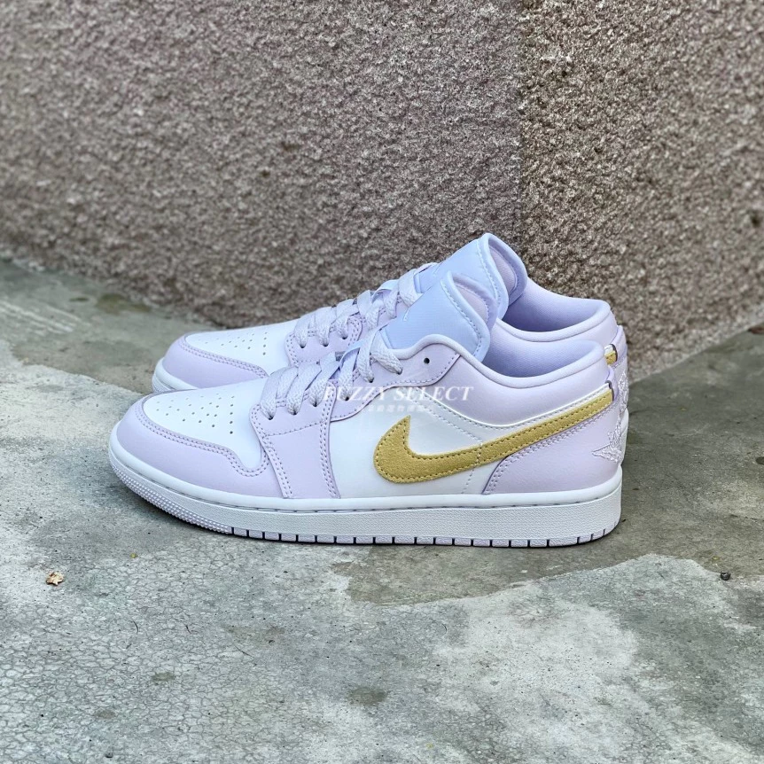 Air Jordan 1 Low 紫黃 DC0774-501 柔霧粉 粉灰 DC0774-120-細節圖6