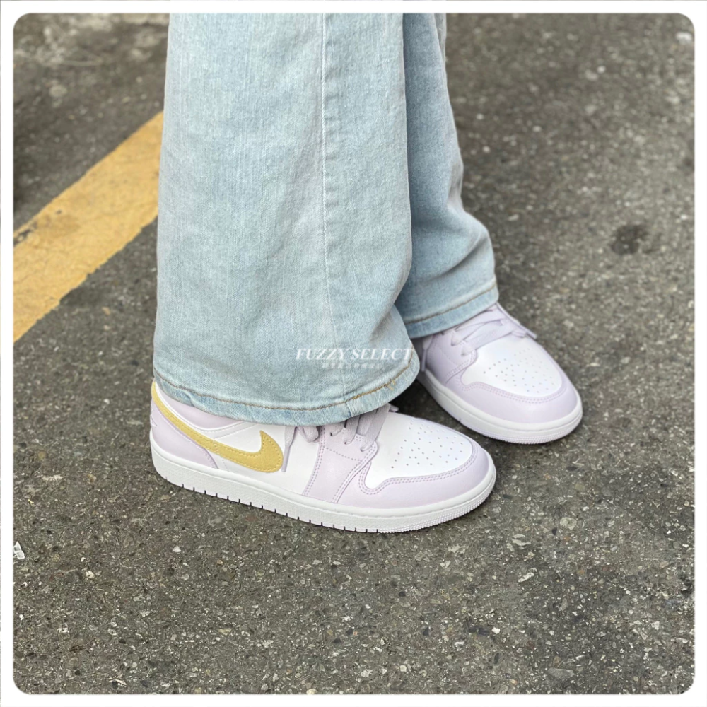 Air Jordan 1 Low 紫黃 DC0774-501 柔霧粉 粉灰 DC0774-120-細節圖7