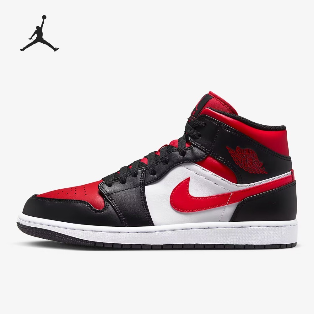 Air Jordan 1 Mid Bred Toe 黑紅 芝加哥 554724-079 BQ6472-規格圖9