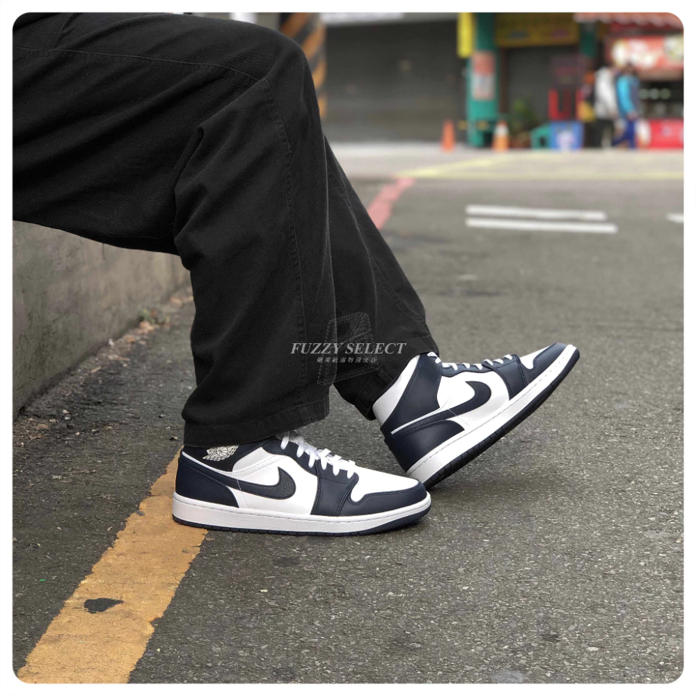 Air Jordan 1 Mid Obsidian 黑曜石 深藍 金標 554724-174-細節圖3