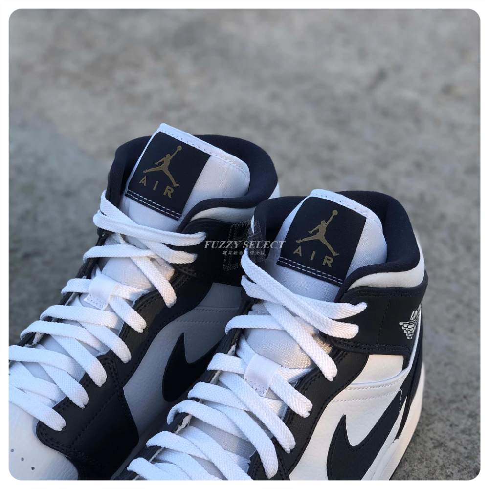 Air Jordan 1 Mid Obsidian 黑曜石 深藍 金標 554724-174-細節圖7