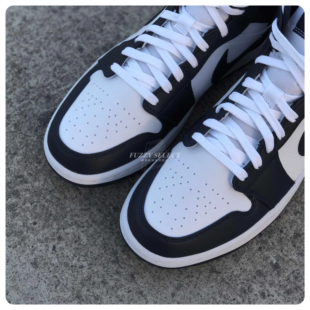 Air Jordan 1 Mid Obsidian 黑曜石 深藍 金標 554724-174-細節圖8