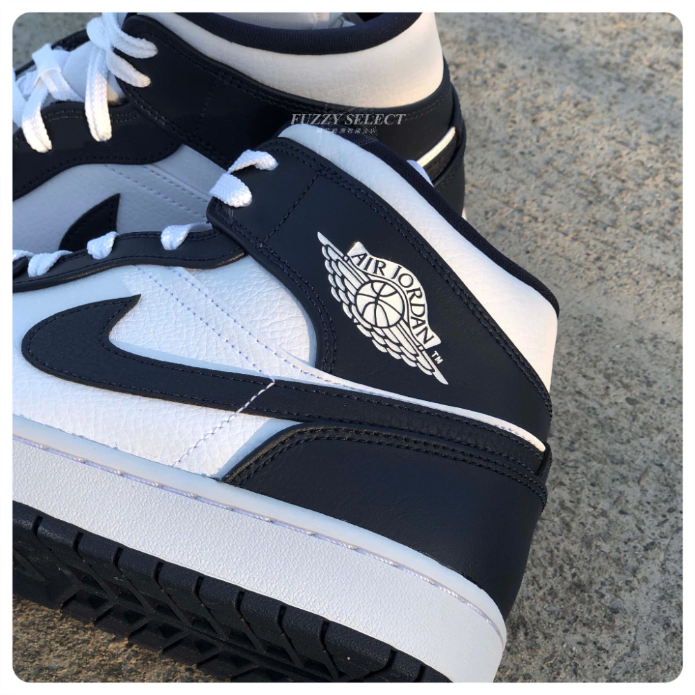 Air Jordan 1 Mid Obsidian 黑曜石 深藍 金標 554724-174-細節圖9