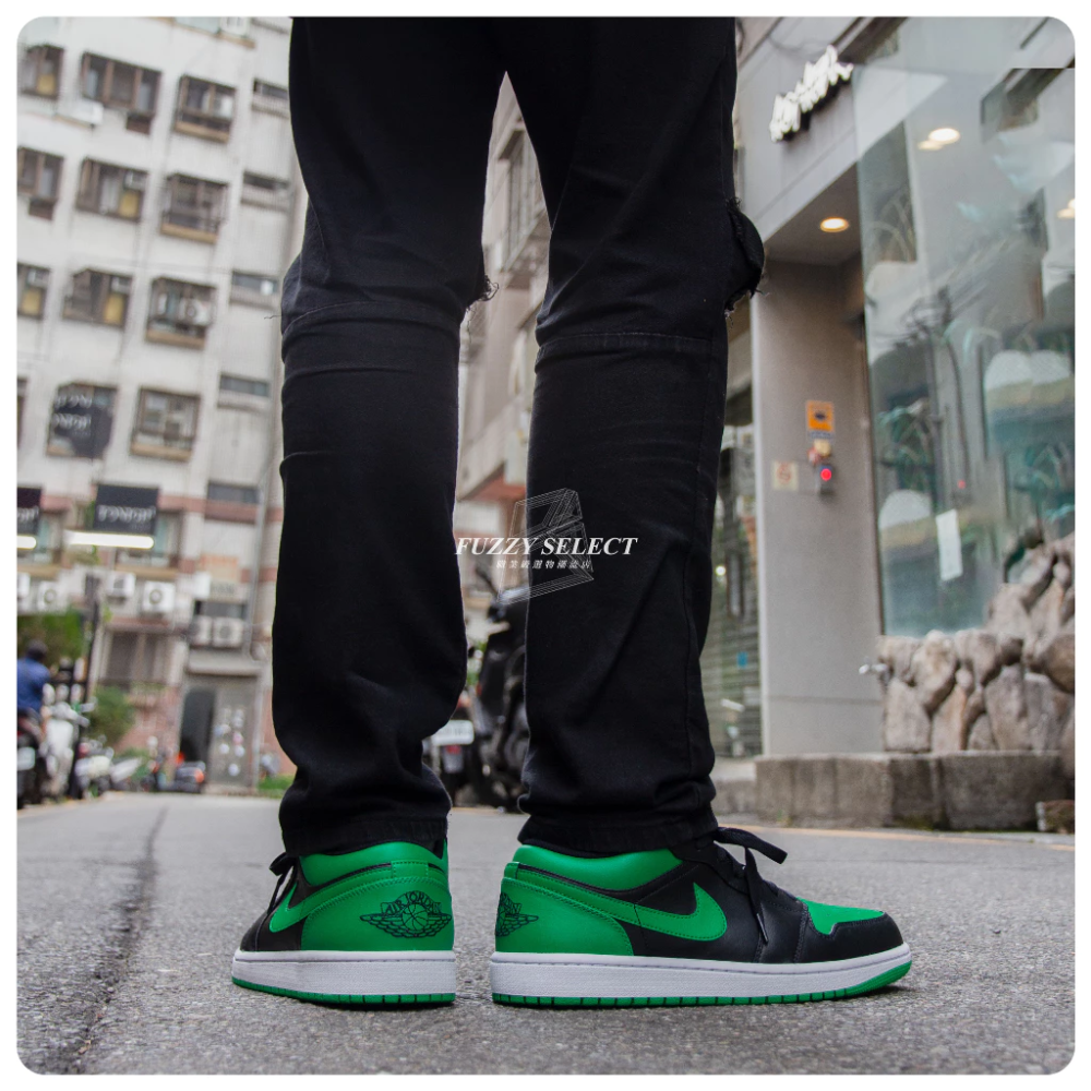 Air Jordan 1 Low Lucky Green 幸運綠 黑綠 男鞋 553558-065-細節圖4