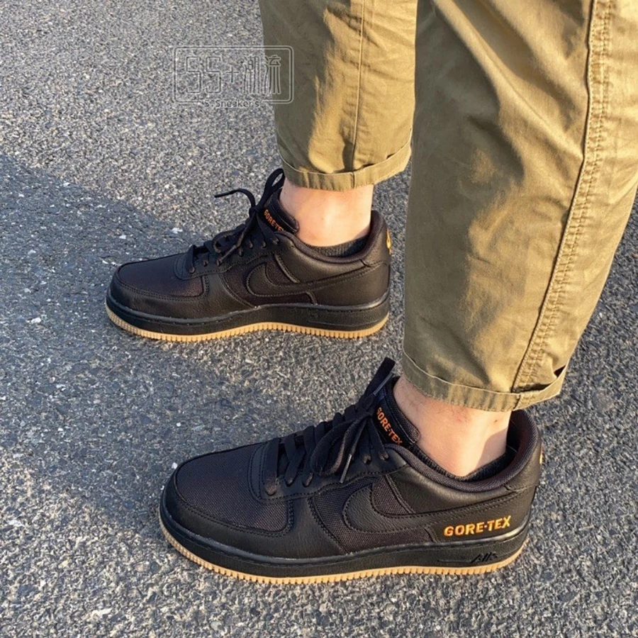 NIKE AIR FORCE 1 GORE-TEX GTX AF1 防水 黑 黑色 黑橘 休閒鞋 CK2630-001-細節圖3