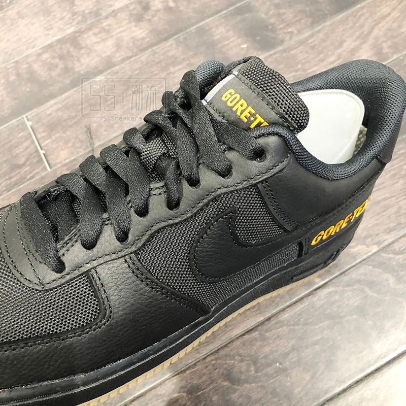 NIKE AIR FORCE 1 GORE-TEX GTX AF1 防水 黑 黑色 黑橘 休閒鞋 CK2630-001-細節圖8