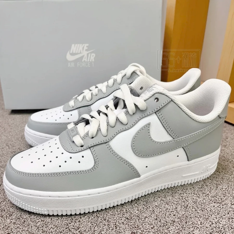 Nike Air Force 1 AF1 White Grey 灰 灰色 灰白 白灰 灰勾 休閒鞋 FD9763-101 - 潮boom了 ...