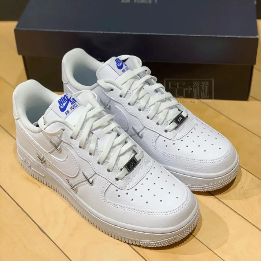 Nike Air Force 1 07 LX AF1 白 全白 白藍 白銀 小勾 銀勾 四勾 泫雅 CT1990-100-細節圖2