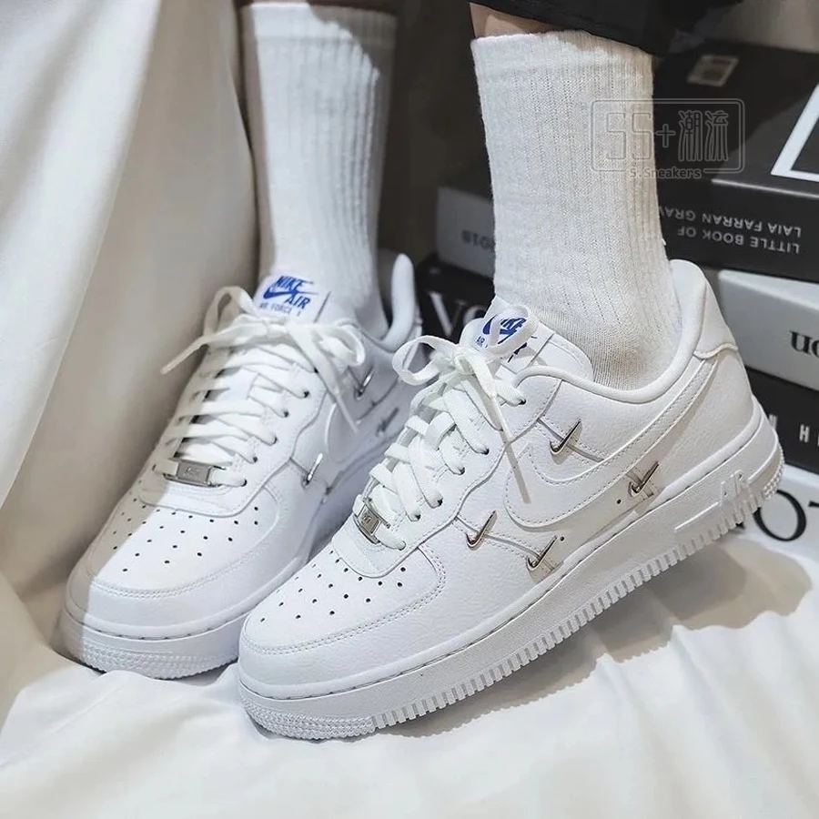 Nike Air Force 1 07 LX AF1 白 全白 白藍 白銀 小勾 銀勾 四勾 泫雅 CT1990-100-細節圖6