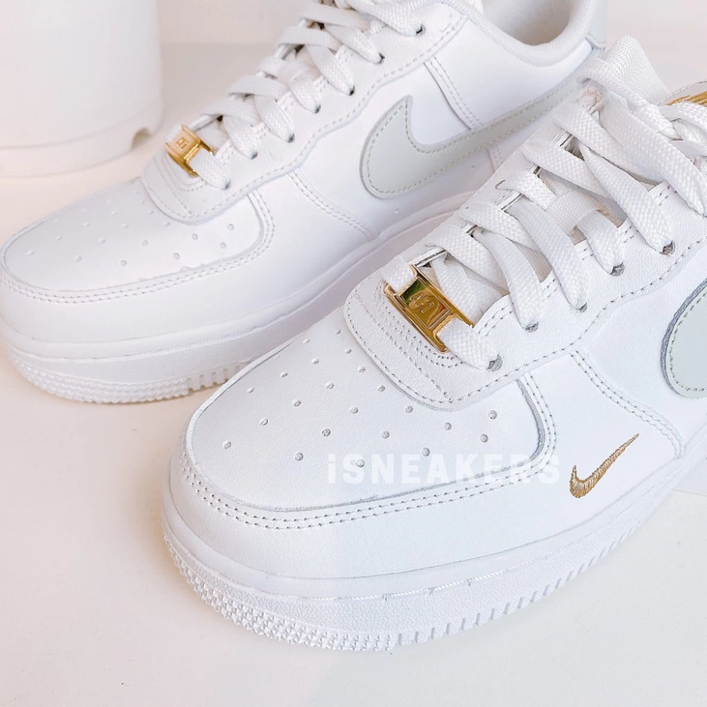 Nike Air Force 1 Low Mini Swoosh 灰綠 黑白 粉 雙勾 CZ0270-細節圖3