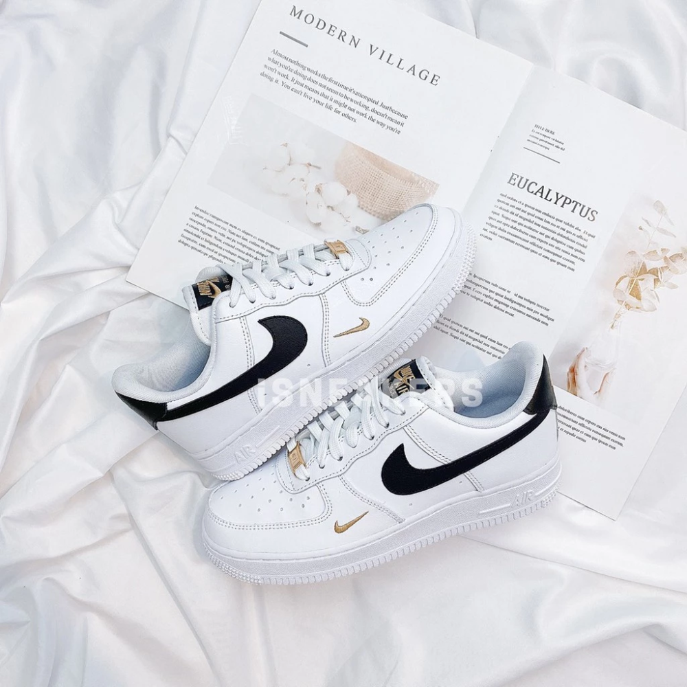 Nike Air Force 1 Low Mini Swoosh 灰綠 黑白 粉 雙勾 CZ0270-細節圖5