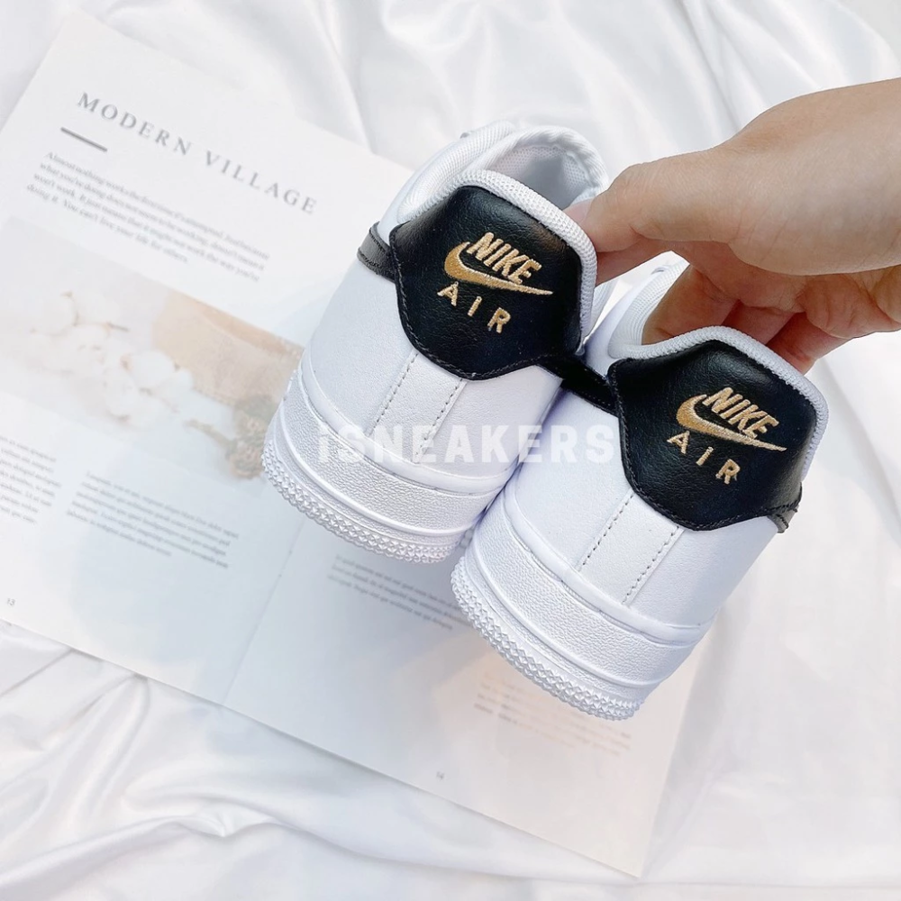 Nike Air Force 1 Low Mini Swoosh 灰綠 黑白 粉 雙勾 CZ0270-細節圖8