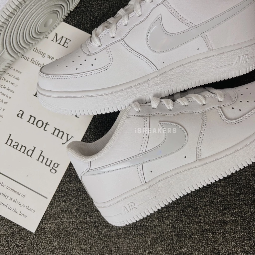 NIKE AIR FORCE 1 珍珠白 白灰 男女鞋 CT3839-106 DH7561-103-細節圖2