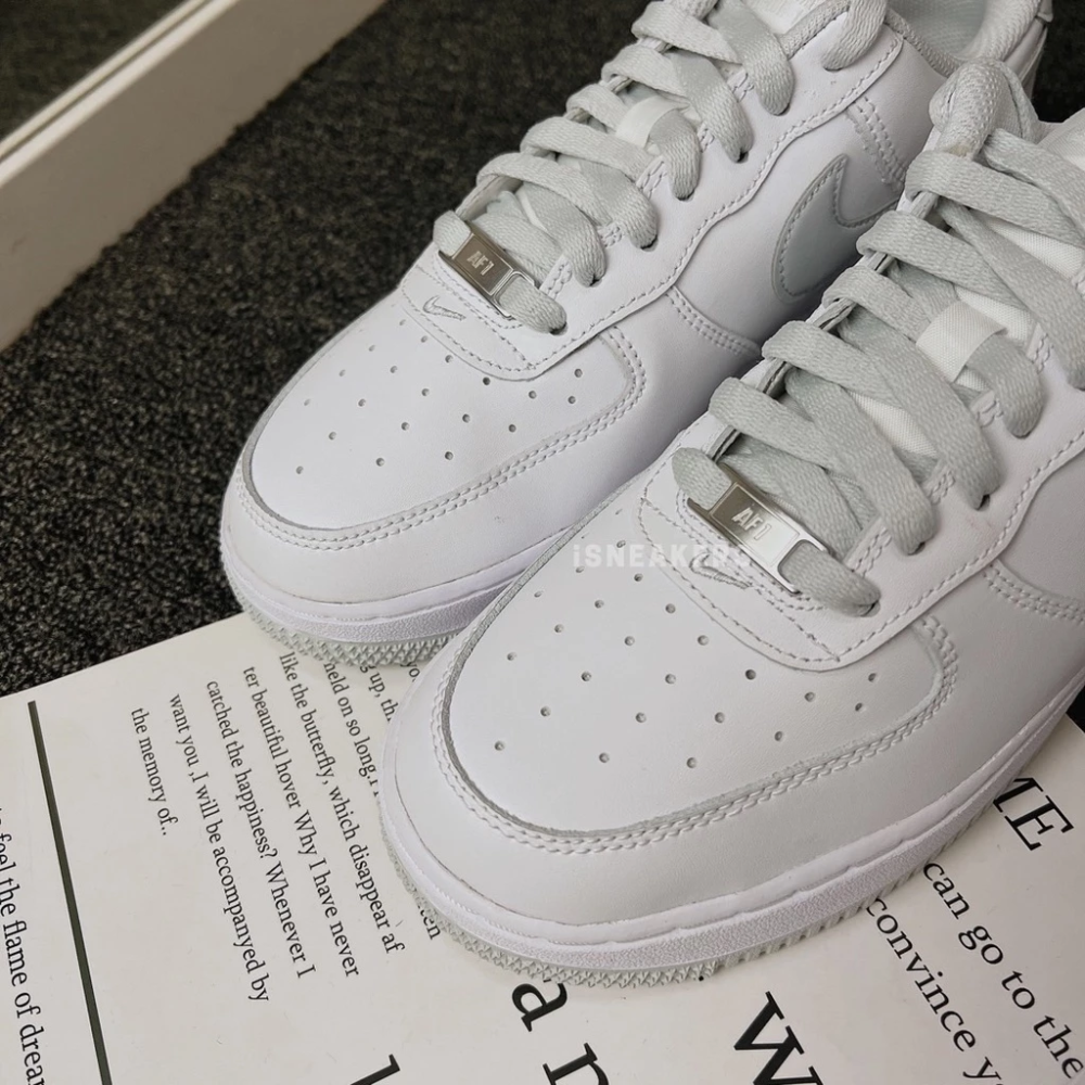 NIKE AIR FORCE 1 珍珠白 白灰 男女鞋 CT3839-106 DH7561-103-細節圖4