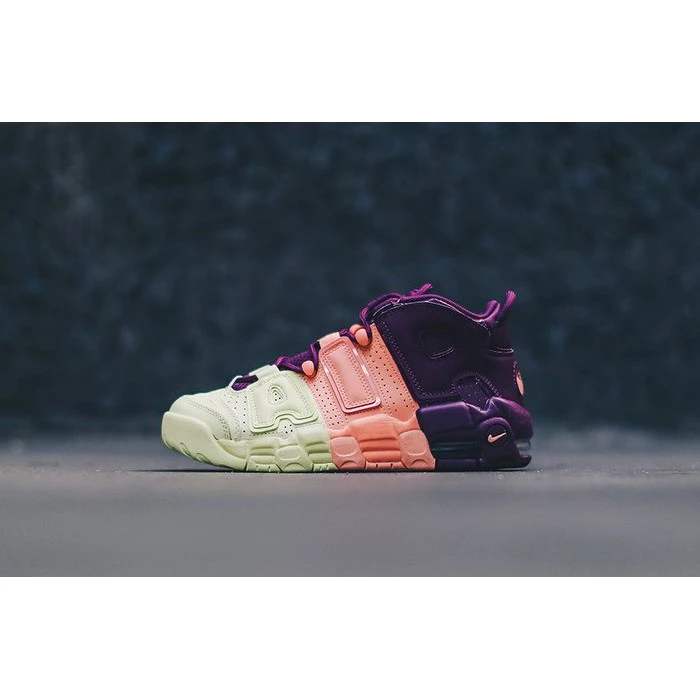 Nike Air More Uptempo 大Air 女鞋 三色 拼接 粉紅紫黃 AV8237-800-細節圖2