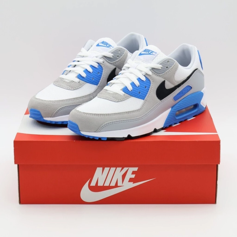 NIKE AIR MAX 90 底特律獅子照片藍白黑灰FN6958-102-規格圖8