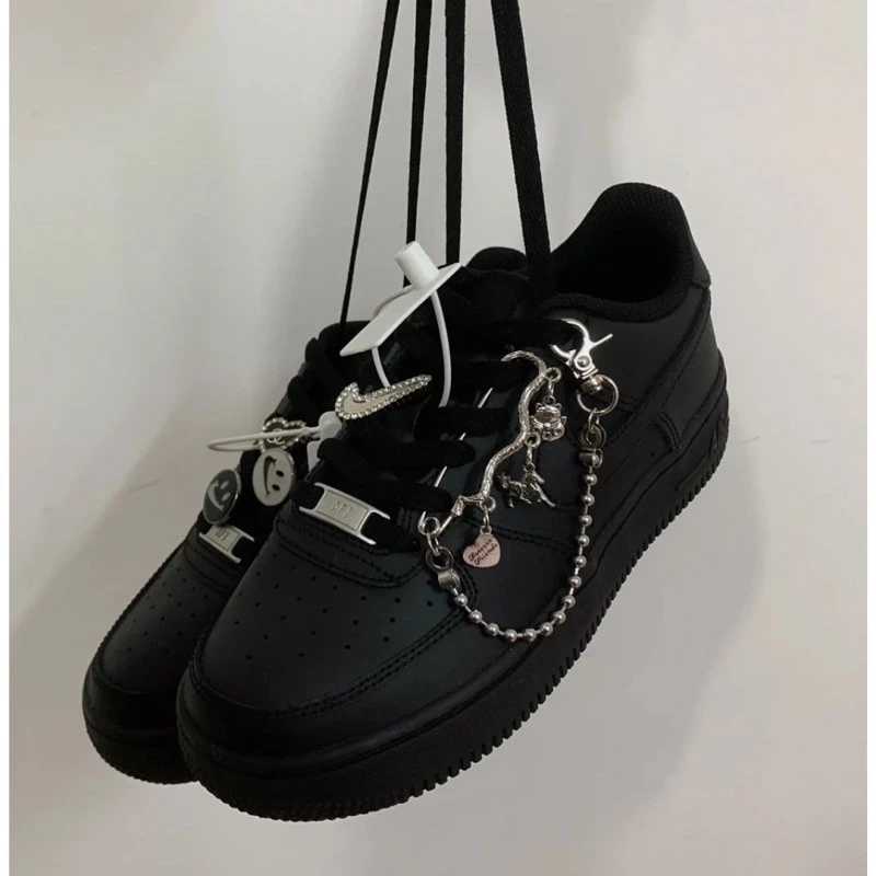 NIKE AIR FORCE1 07 純黑 黑武士 全黑 鐵牌 AF1 CW2288-001 DH2920-細節圖6