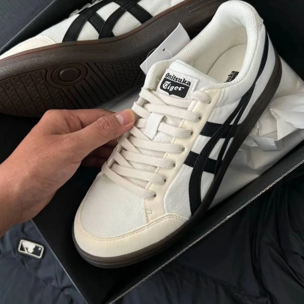 ONITSUKA TIGER ADVANTI 鬼塚虎 黑白焦糖底 德訓鞋-細節圖4