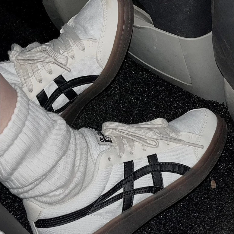 ONITSUKA TIGER ADVANTI 鬼塚虎 黑白焦糖底 德訓鞋-細節圖7