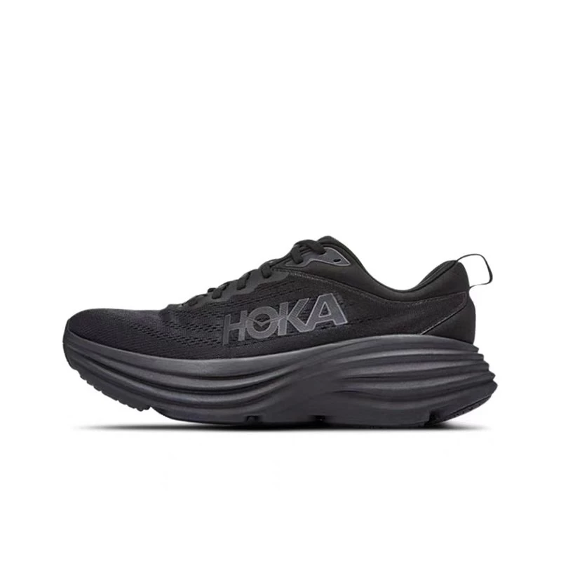 HOKA one one 男 女 Bondi 8 寬楦 路跑鞋 全黑  復古鞋 老爹鞋1127953-BBLC-規格圖5