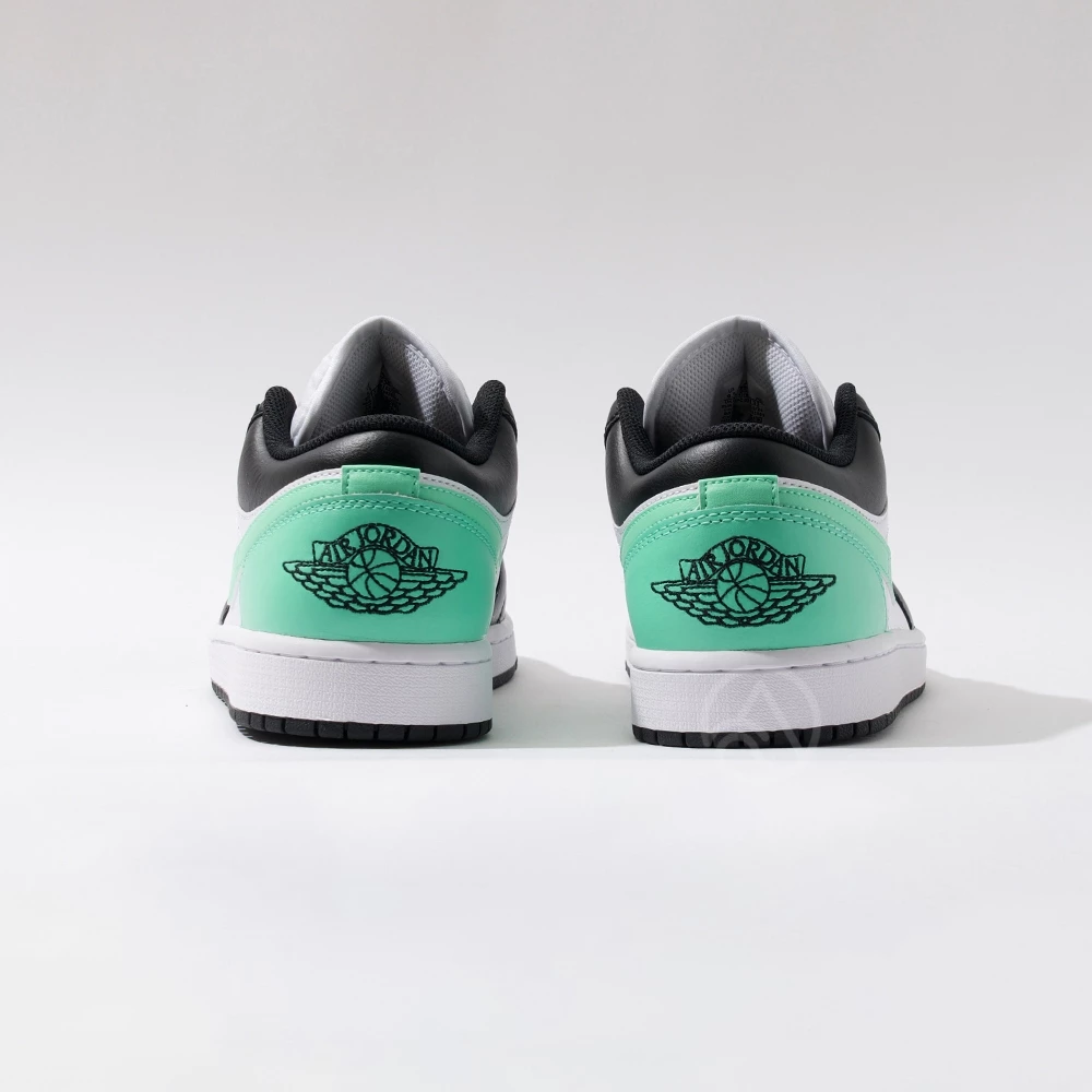 Nike Air Jordan 1 Low Green Glow 男 黑白綠 AJ1 喬丹 休閒鞋 553558-131-細節圖4
